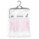 My Little World Nursery Plain Baby Shawl Pink
