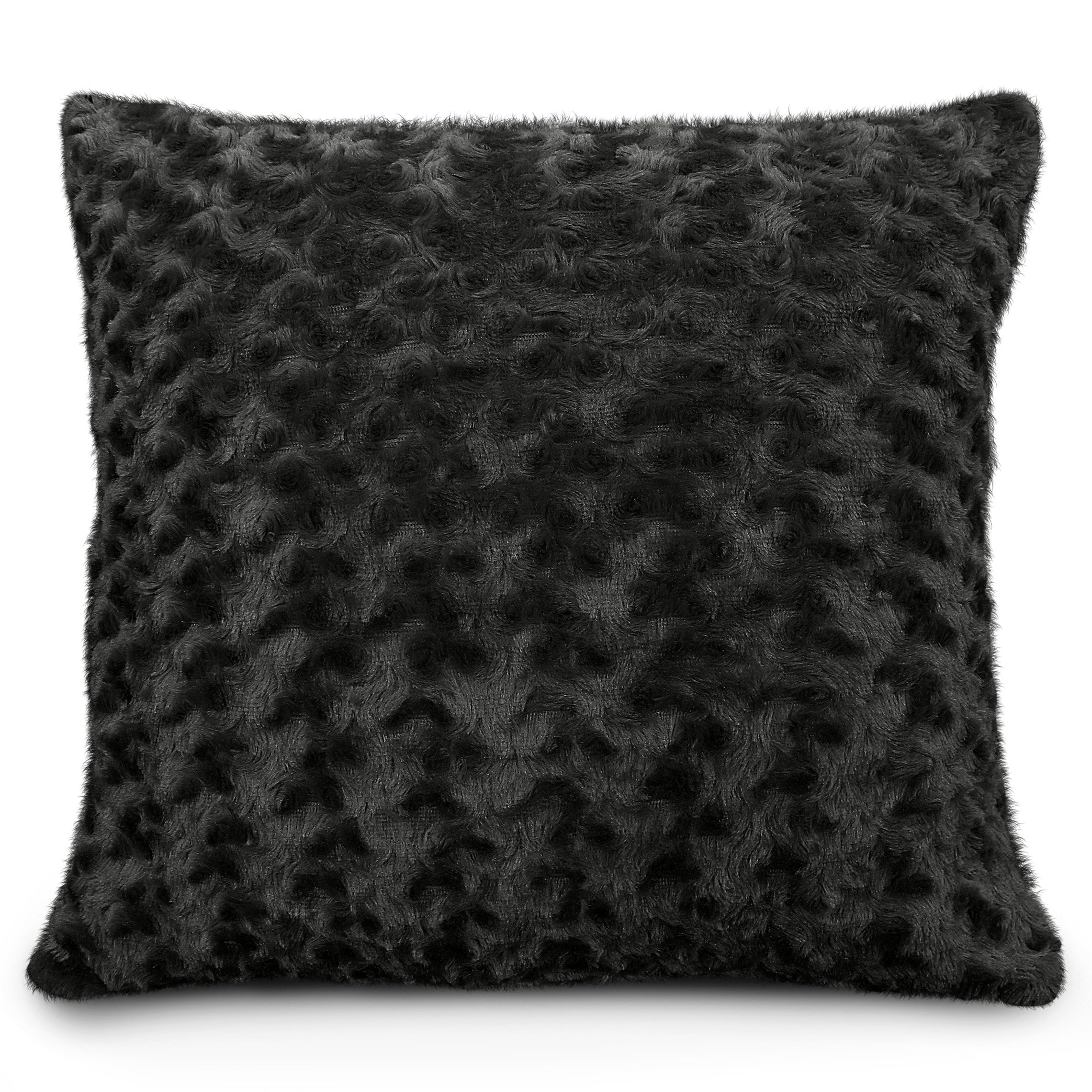 Velosso Posy Charcoal Faux Fur Cushion Cover Linens Online