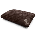 Pet Winks Posy Faux Fur Chocolate Pet Bed