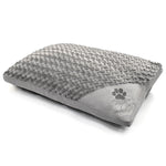 Pet Winks Posy Faux Fur Silver Pet Bed