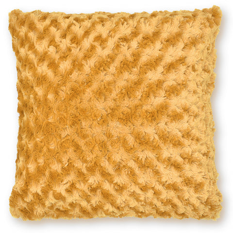 Velosso Posy Gold Faux Fur Cushion Cover