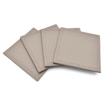 Kitchen Trends Pack of 4 Latte Faux Leather Coasters