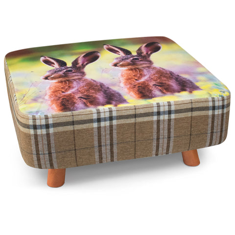 Velosso Luxury Rabbits Square Footstool