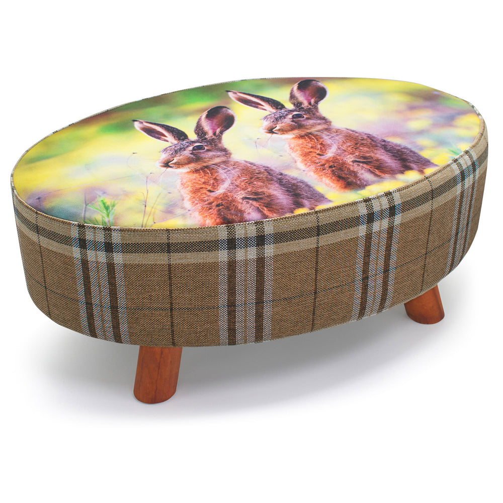 Velosso Luxury Rabbits Oval Footstool