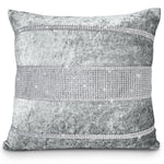 Intimates Rienzo Silver Crushed Velvet Diamante Cushion Cover