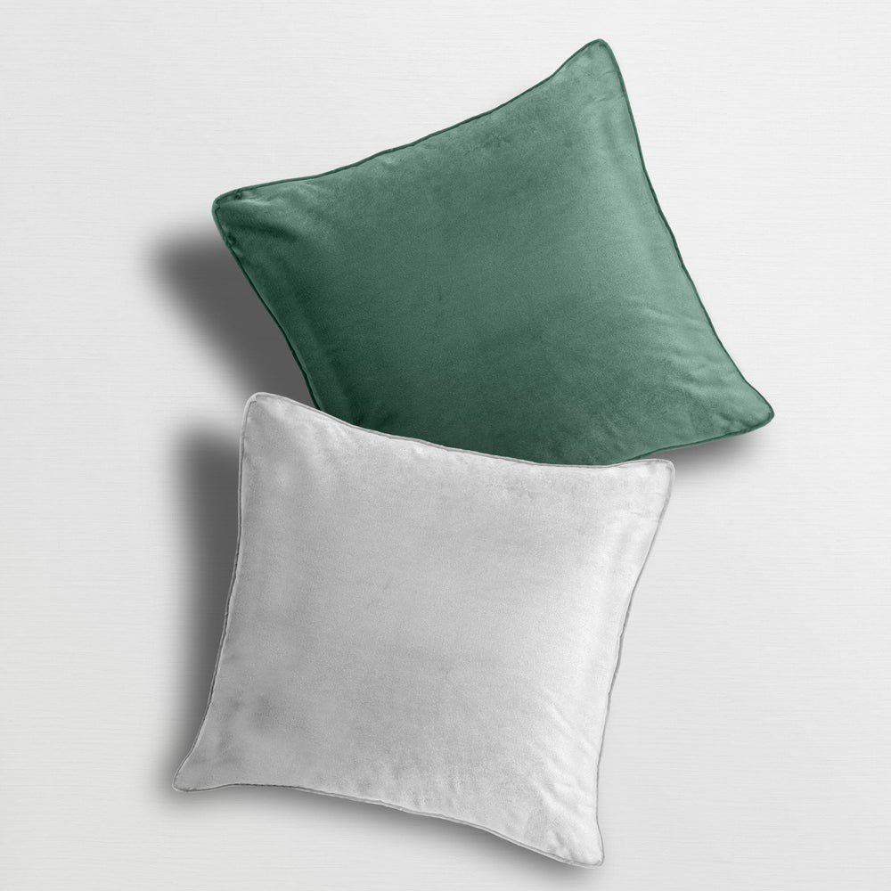 Velosso Luna Velvet Plain Sage / White Cushion Cover