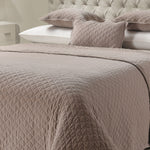 Sweet Dreams Luxury Cotton Velvet Quilted Sanzio Cream Throw
