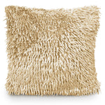 Velosso Cream Shaggy Chenille Cushion Cover