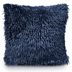Velosso Navy Shaggy Chenille Cushion Cover