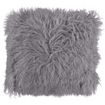 Velosso Mongolian Silver Shaggy Cushion Cover