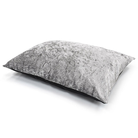 Velosso Silver Crushed Velvet Floor Cushion