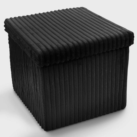 Home Republic Corduroy Black Storage Box