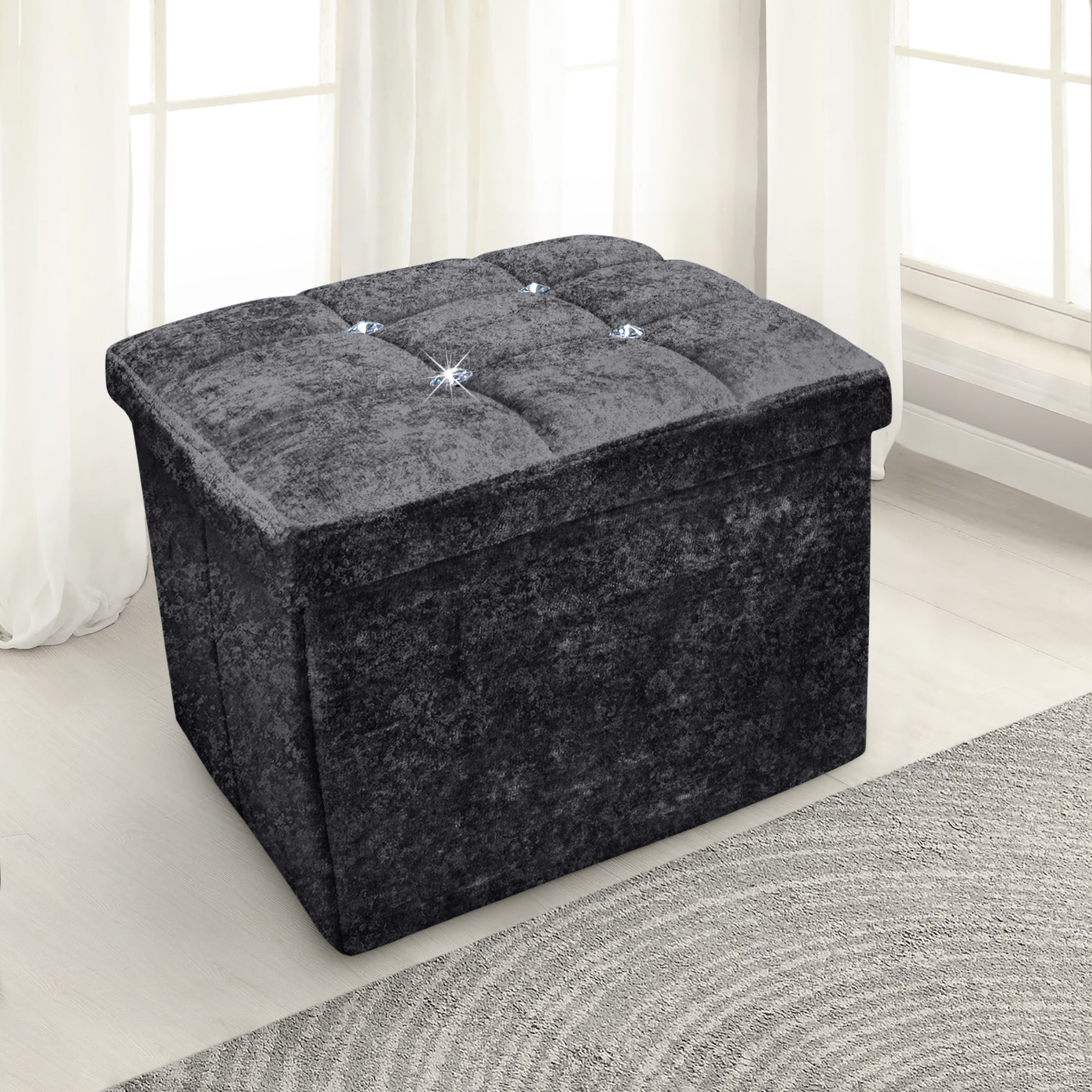 Small velvet online storage box