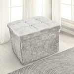 Home Republic Crushed Velvet Storage Box Cream