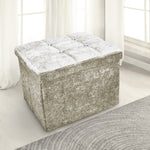 Home Republic Crushed Velvet Storage Box Natural