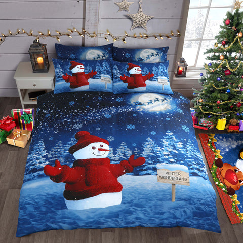 Velosso Snowman Glitter Duvet Cover & Pillowcase Set