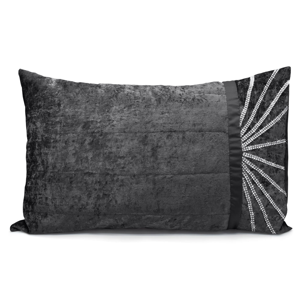 Intimates Starburst Charcoal Grey Diamante Pillowsham