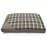 Pet Winks Check Stripe Natural Lounger Pet Bed