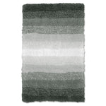 Velosso Luxury Superstripe Deep Pile Grey Bath Mat Rug