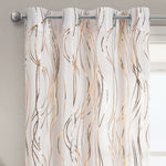 Velosso Swirls Eyelet Gold Voile Panel