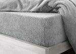 Velosso Silver Teddy Fleece Fitted Sheet