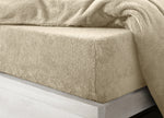 Velosso Taupe Teddy Fleece Fitted Sheet