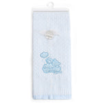 Blue Teddy Bear Embroidered Baby Shawl
