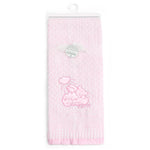 Pink Teddy Bear Embroidered Baby Shawl