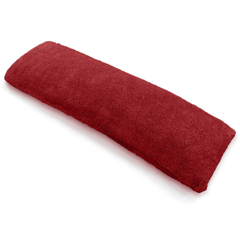 Velosso Red Teddy Fleece Bolster Pillow Case