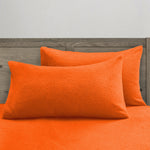 Velosso Orange Teddy Fleece Pillow Cases