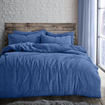 Velosso French Blue Teddy Fleece Duvet Cover & Pillowcase Set
