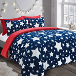 Velosso Galaxy Navy Teddy Fleece Duvet & Pillowcase Set