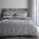 Velosso Silver Teddy Fleece Duvet Cover & Pillowcase Set