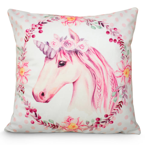 Velosso Unicorn Pink Cushion Cover