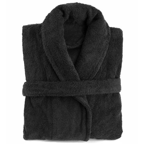 Velosso Vanity Black Cotton Bath Robe