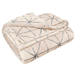 Intimates Vera Luxury Geometric Cream Throw Over Blanket