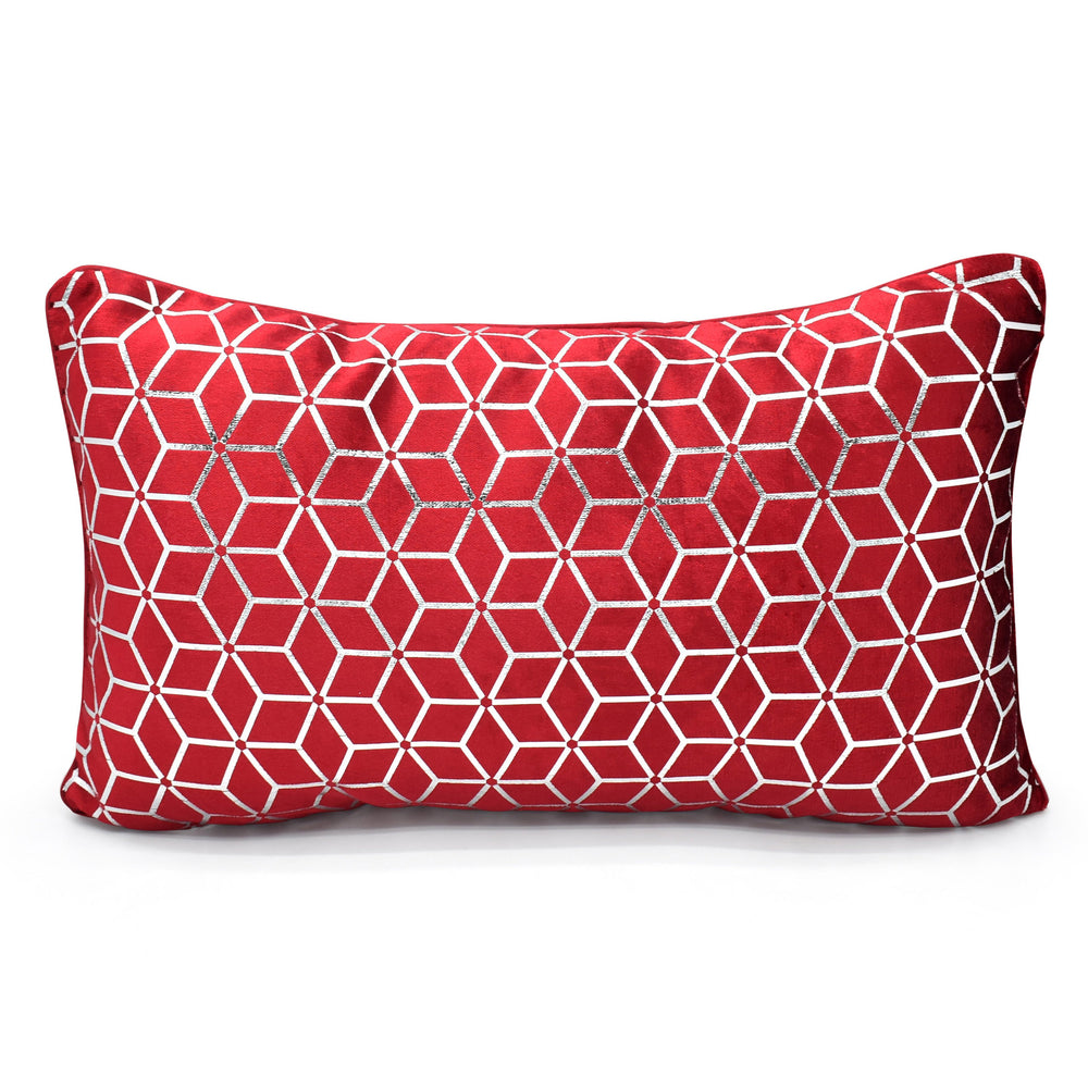 Intimates Vera Crushed Velvet Red Boudoir Cushion