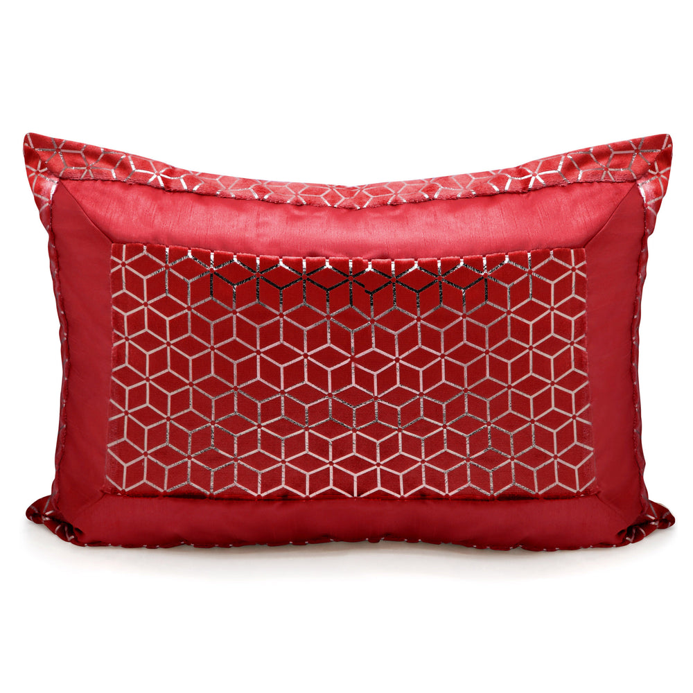 Intimates Vera Red Crushed Velvet Pillowsham