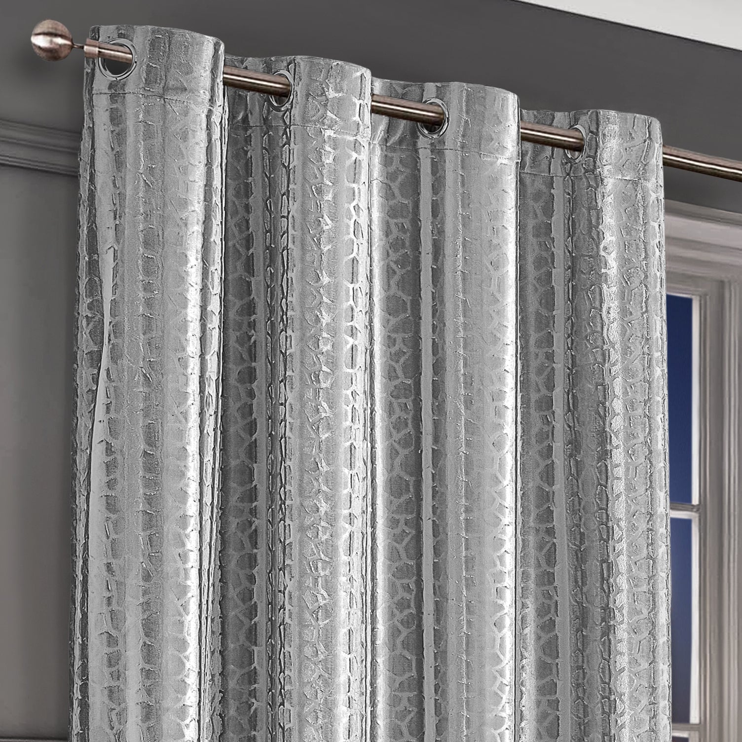 Drapery Silver Silver Velvet Curtains
