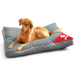 Pet Winks Waterproof Grey & Red Pet Bed