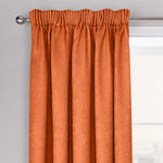 Velosso Westwood Orange Dimout Pencil Pleat Curtains