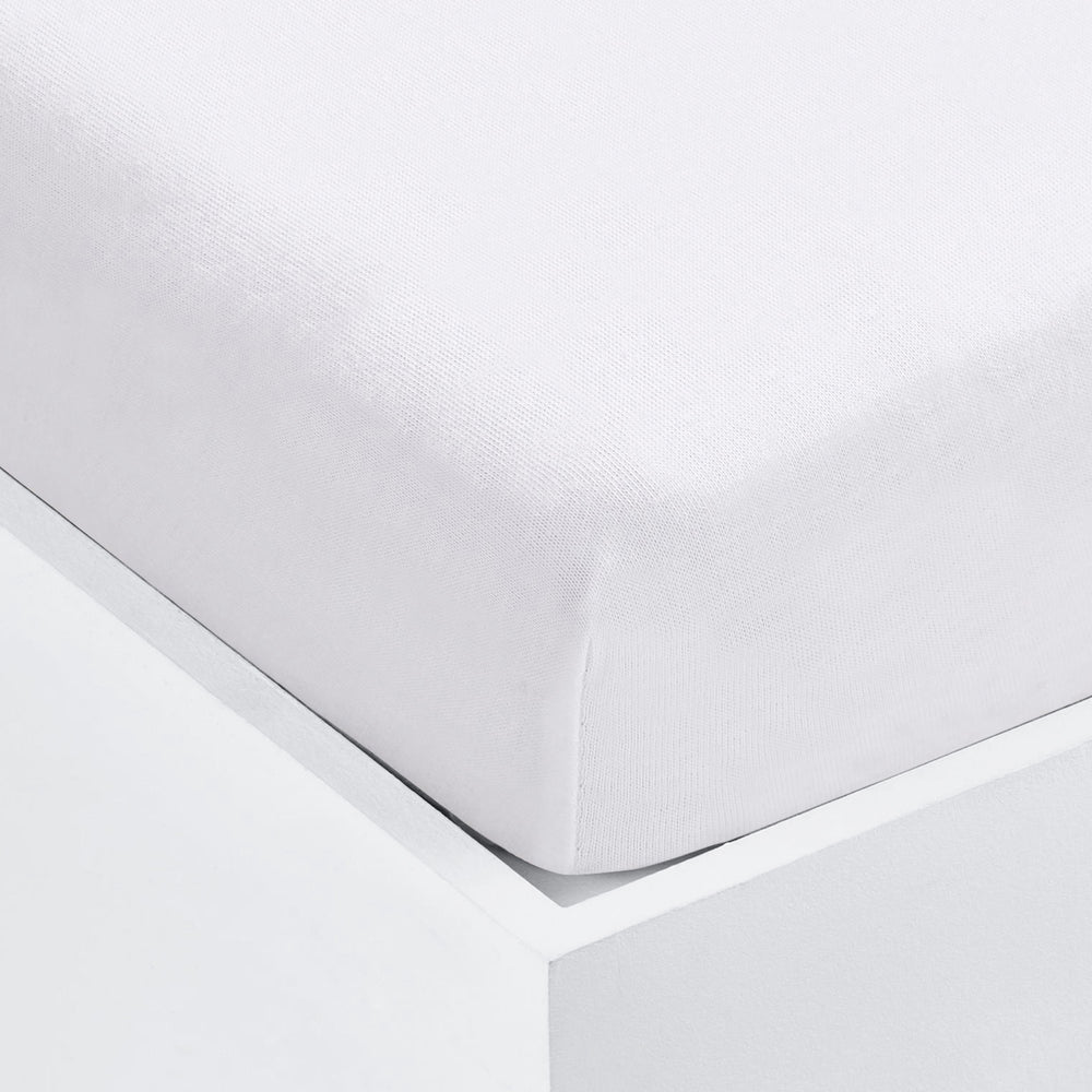 2 Pack White Jersey Fitted Cot Sheets
