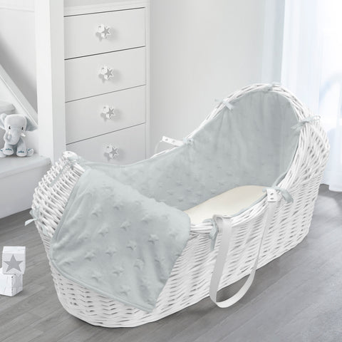 My Little World White Pod Basket & Grey Star Dressing