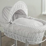 My Little World White Wicker Basket & White Popcorn Dressing