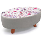 Velosso Luxury Wildflowers Oval Footstool