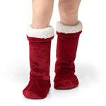 Velosso Wine Oversized Slipper Socks