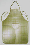 Kitchen Trends 100% Cotton Green Gingham Check Kitchen Apron