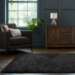 Home Republic Montana Charcoal Grey Super Soft Teddy Fur Floor Rug
