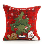 Velosso Tree Check Christmas Festive Chenille Filled Cushion