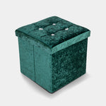 Home Republic Crushed Velvet Emerald Green Storage Box